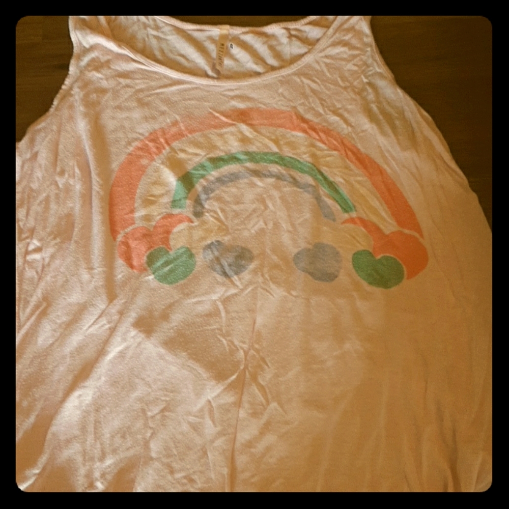 Rainbow with hearts tank top <3
